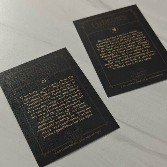 Gideon’s Bakehouse Monaxia And Signore Pipistrello 2 Trading Card 28 & 29 Set - Picture 3 of 4